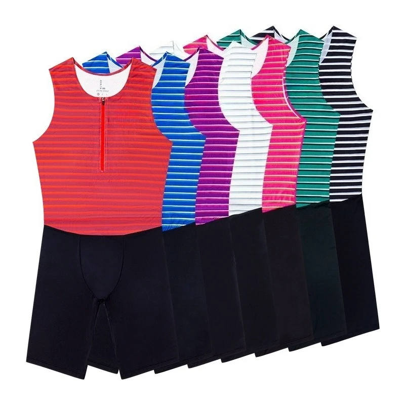 

Athletics test, one-piece tights, sprint hurdles and long jump training, competition vest relay jersey