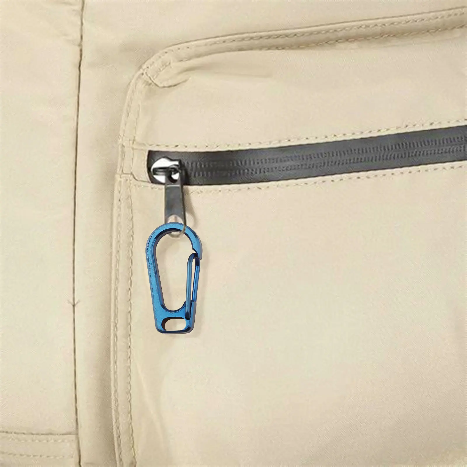 Approx.30.5*16.4mm Quick-Release Snap Hook Lightweight Titanium Clip Hiking Lightweight Keychain Perfect For Camping