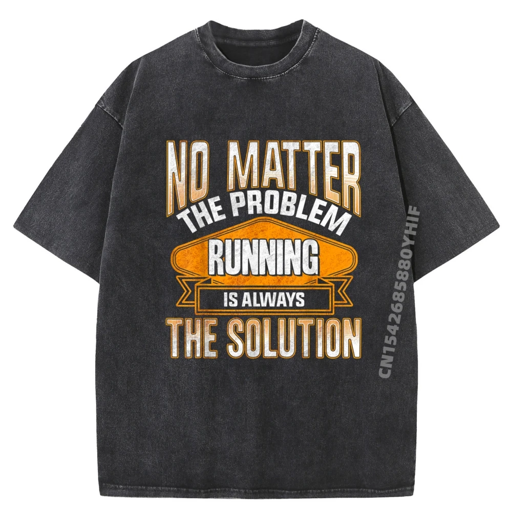 

Special Male T-shirts Women Running Quote Printing Tees Vintage Washed Shirt Graphic Tees Mens Designer Clothes