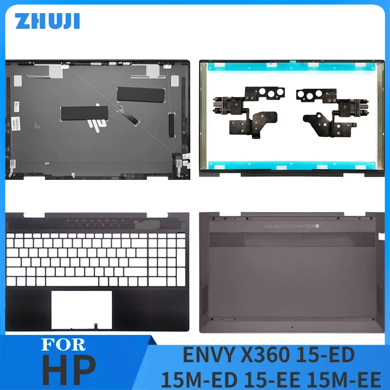 Laptop Parts For HP ENVY X360 15-ED 15M-ED 15-EE 15M-EE Brown New LCD Back Cover Front Bezel Palmrest Bottom Hinges Replace