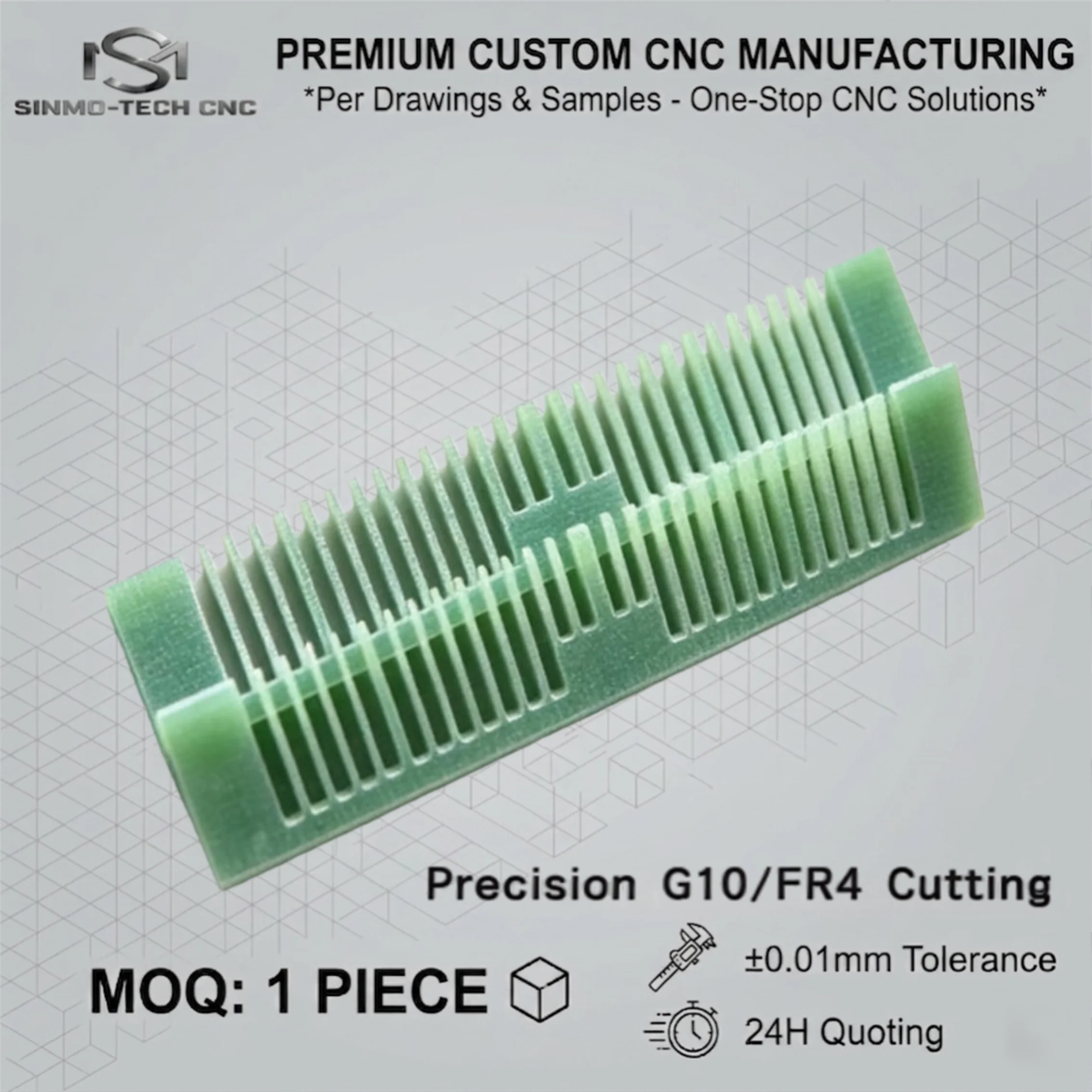 Custom FR4 Insulation Plate CNC Cutting Service Epoxy Fiberglass Transformer Board Terminal Block Support Spacer 1pc