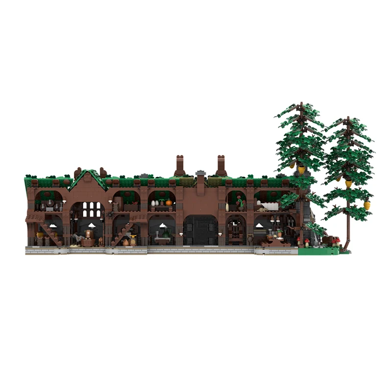 Prachtig nieuw product MOC bouwsteen ring scène model Beorn's home technologie modulaire kinderspeelgoed cadeau DIY-montageset