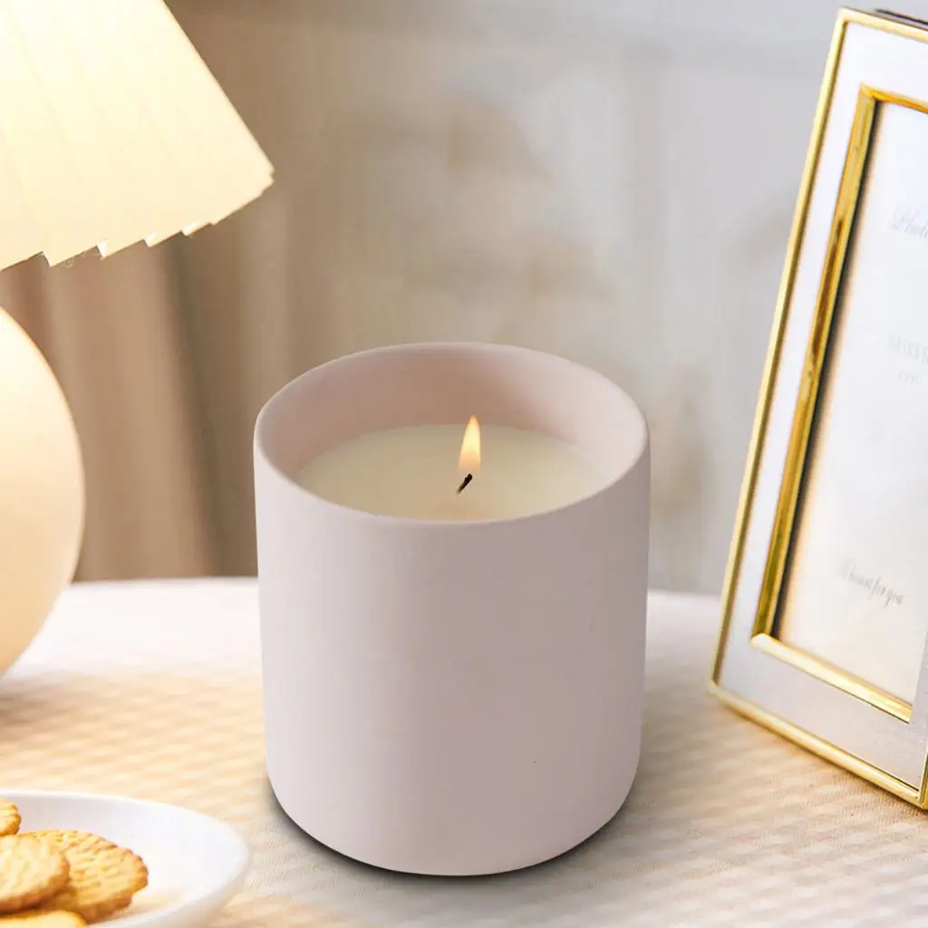 Cylinder ceramiczny świecznik świecznik Tealight świecznik Pen Pot na ozdoby na środek stołu pędzel do makijażu walentynki