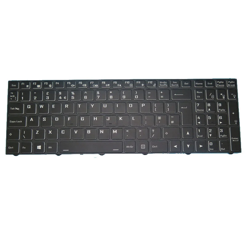 

Laptop Keyboard For TUXEDO InfinityBook Pro 15 v4 N151ZU With Backlit United Kingdom UK/German GR/US With Black Frame Black