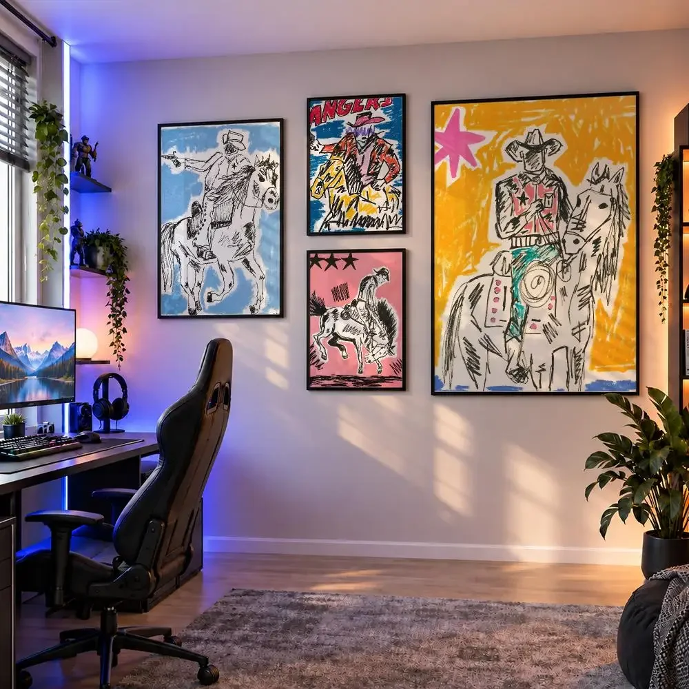 Artist Caitlin Flood-Molyneux Collage Poster Wall Art PP Waterproof HD Self Adhesive Modern Home Decor Living Room Apartment