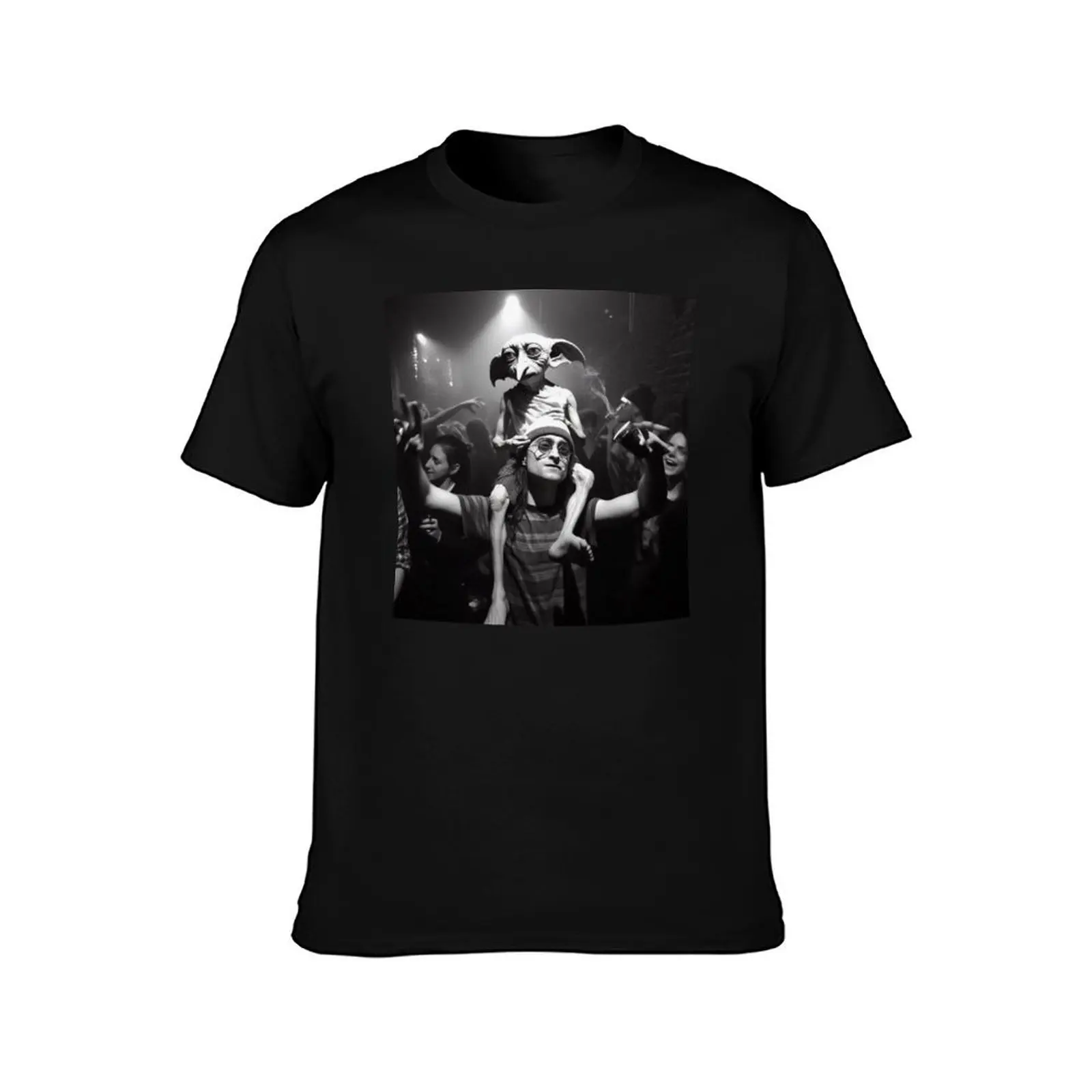 Wizard and Creature called dobby at a Rave T-Shirt Anti-Pilling Casual T-Shirt