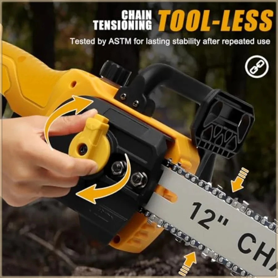 DEWALT 20V Brushless Cordless Chainsaw Automatic Oiler Portable Electric Saw for Tree Trimming Logging Cutting Garden Power Tool view 5