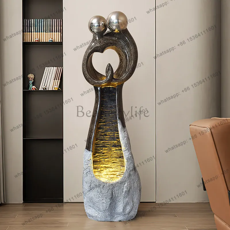 Modern light luxury simple Nordic style circulation water scene ornament