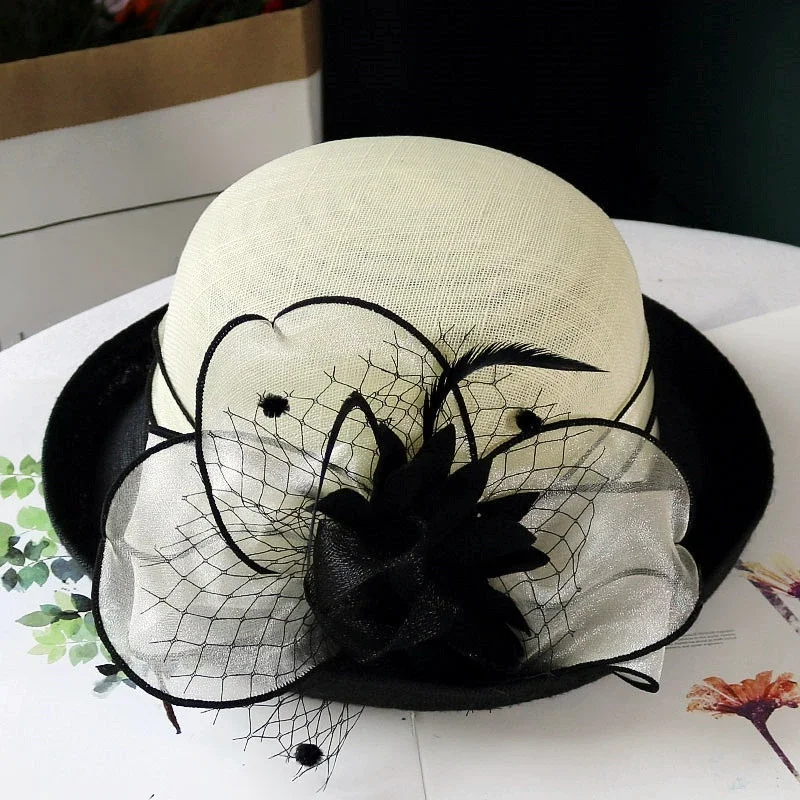 Women's Fashion Top Hats: British Vintage Sun Protection Hats, Gifts for Moms, Boater Hats, Travel & Vacation Casual Hats