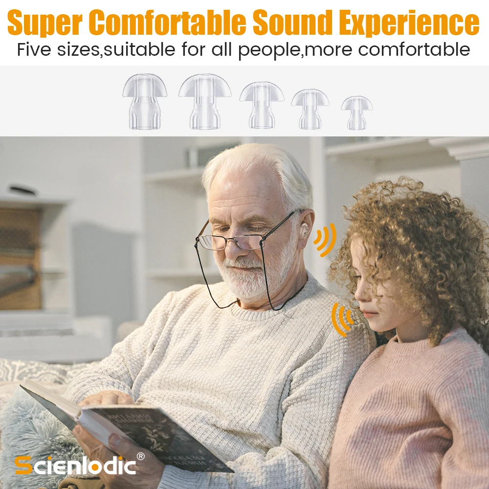 Audífono ITE recargable para ancianos, amplificador de sonido para pérdida auditiva
