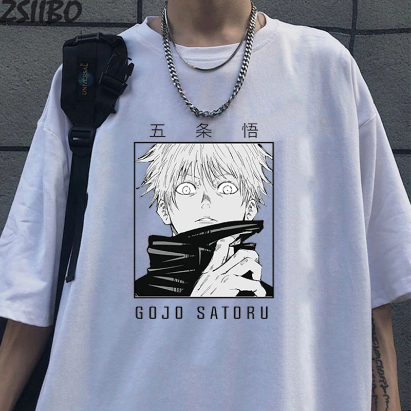 New Anime Satoru Gojo Graphic Printed T Shirt Cool Short Sleeve Unisex Fashion Streetwear Personality Tees Top