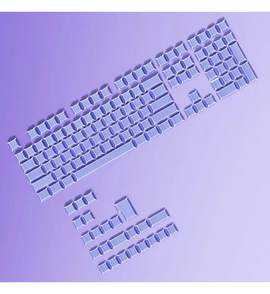 Purple folded light-transmitting keycap PBT material slightly ground sand surface 132 keys original factory highly suitable