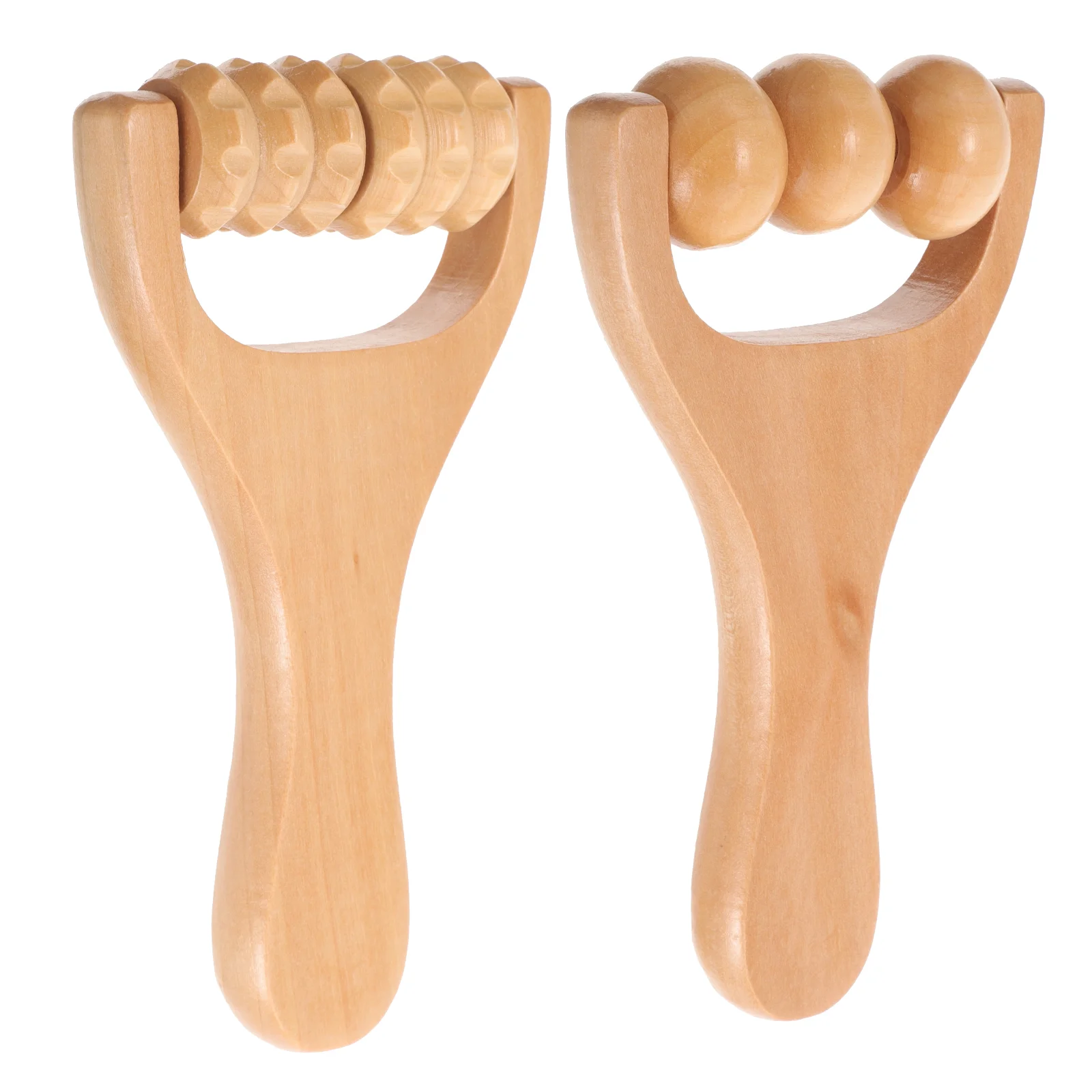 2 Pcs Massage Tools Professional Massager Small Shoulder Reusable Foot Handheld Compact Daily Use Wooden Convenient Acupoint