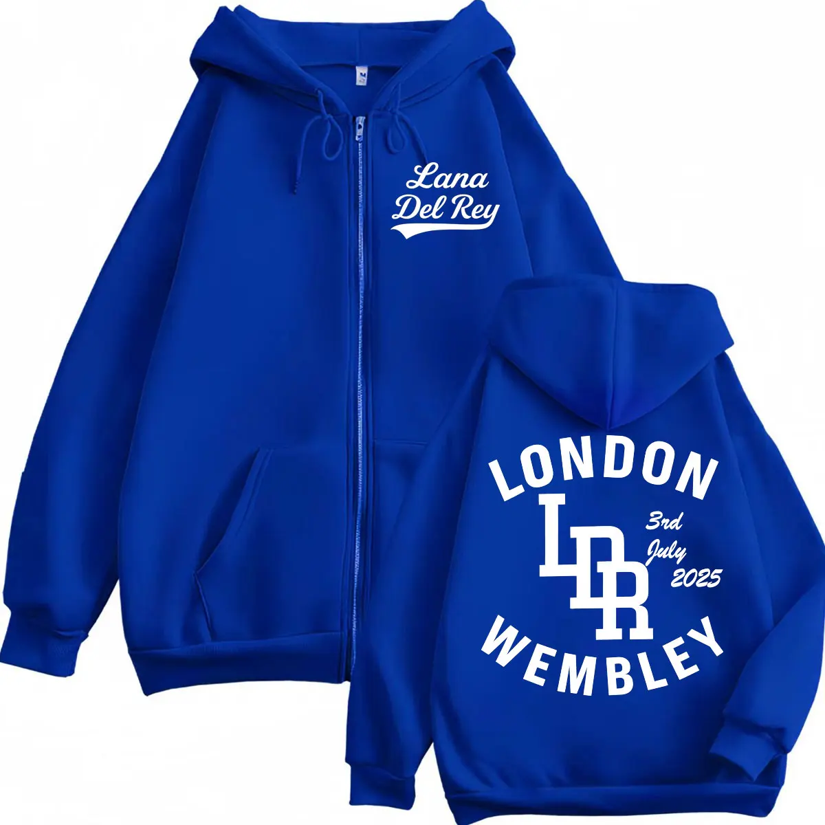 Singer Lana Del Rey Tour 2025 Merch Zipper Hoodie High Quality Fashion Zip Up Hooded Sweatshirt Men Women Casual Loose Pullovers
