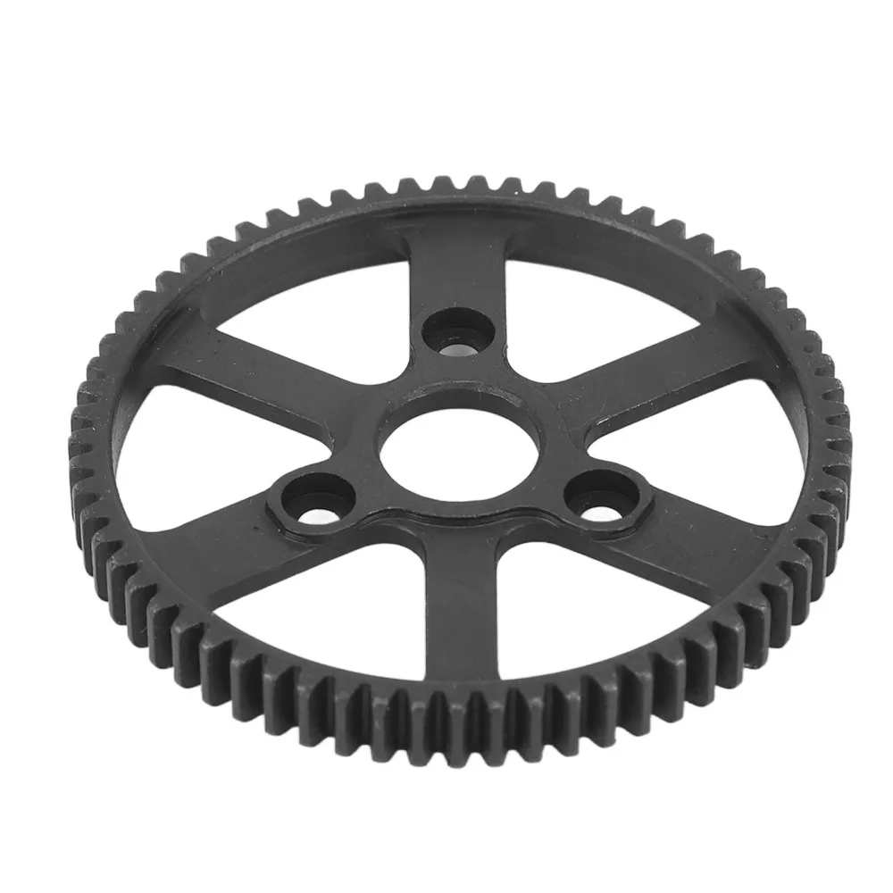 65T RC Spur Main Gear Hardened Steel Black RC Car Gear Wear Proof Spur Gear Replacement for Traxxas Summit/E-Revo/E-Maxx RC Car