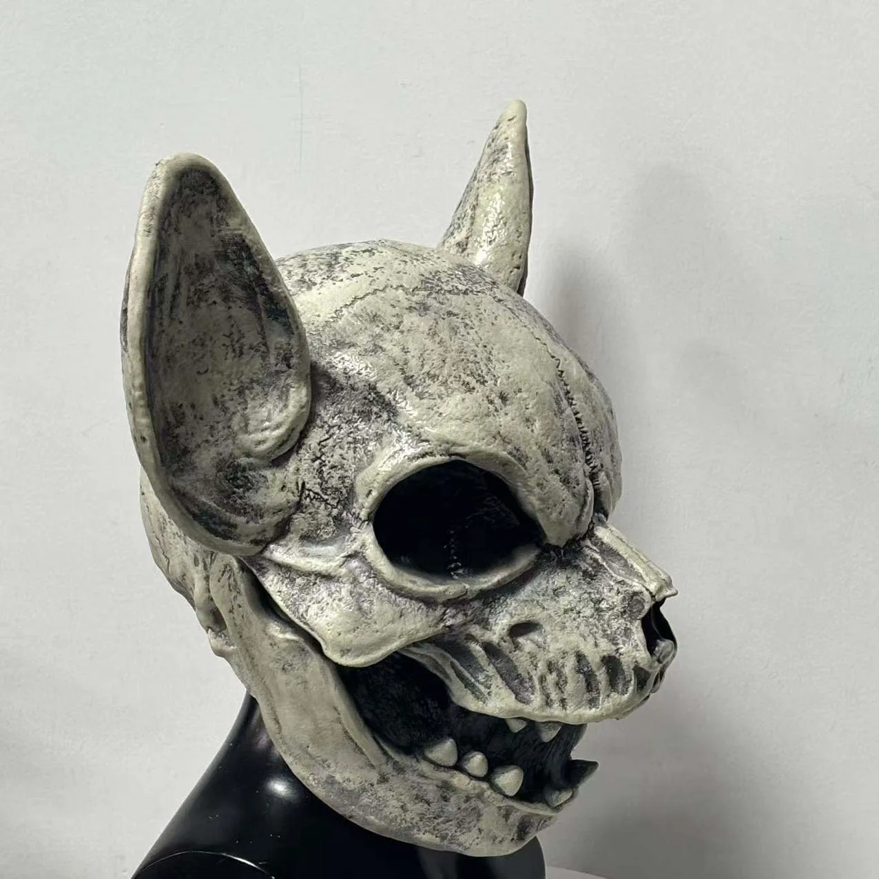 Realistische Totenkopf-Hundemaske Gruselige Tiermaske Horror-Cosplay-Kostüm-Requisite für Halloween-Party Maskerade – Detail 4