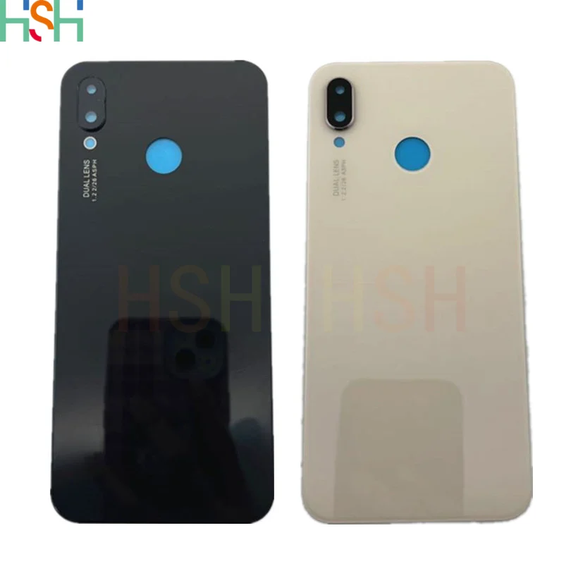 Back Battery Cover For Huawei P20 Lite Glass Rear Door Housing Case with Camera Lens Nove 3e ANE-LX1 ANE-LX2 Back Panel