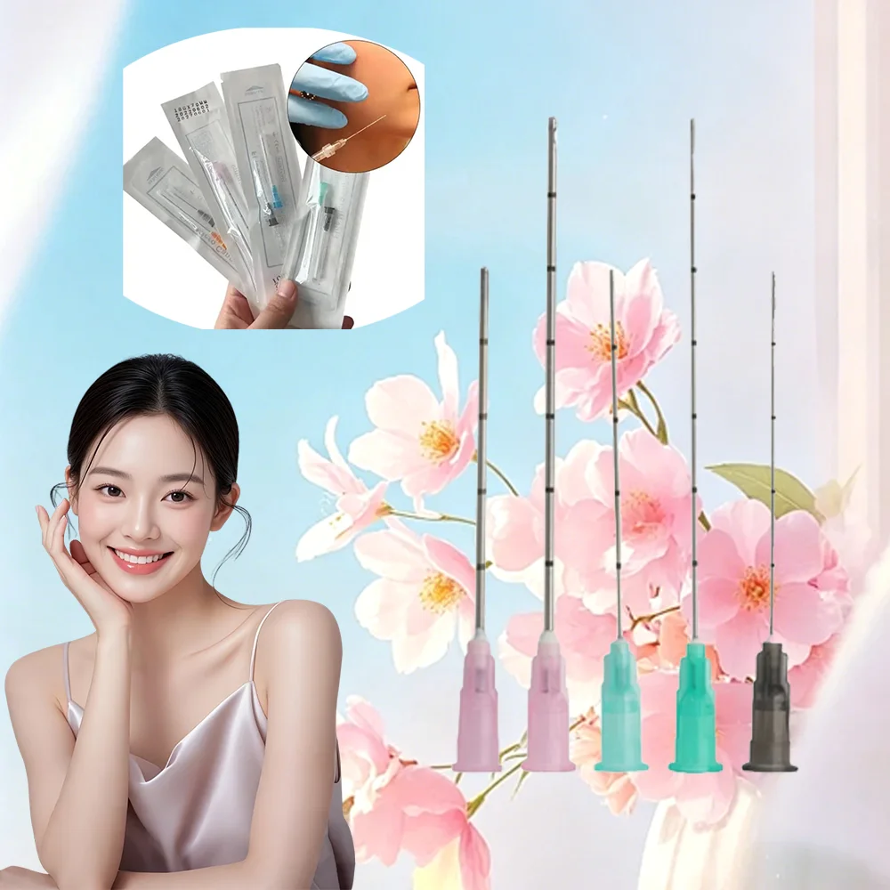 Tattoo Blunt-tip Cannula  Micro Body Piercing Needles  Syringe for Injectable Fille