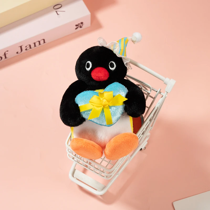 Pingu-Llavero de peluche de la serie bendición de pingüino auténtico, regalo de cumpleaños para niñas, ambiente festivo Kawaii, se puede colgar en bolsas