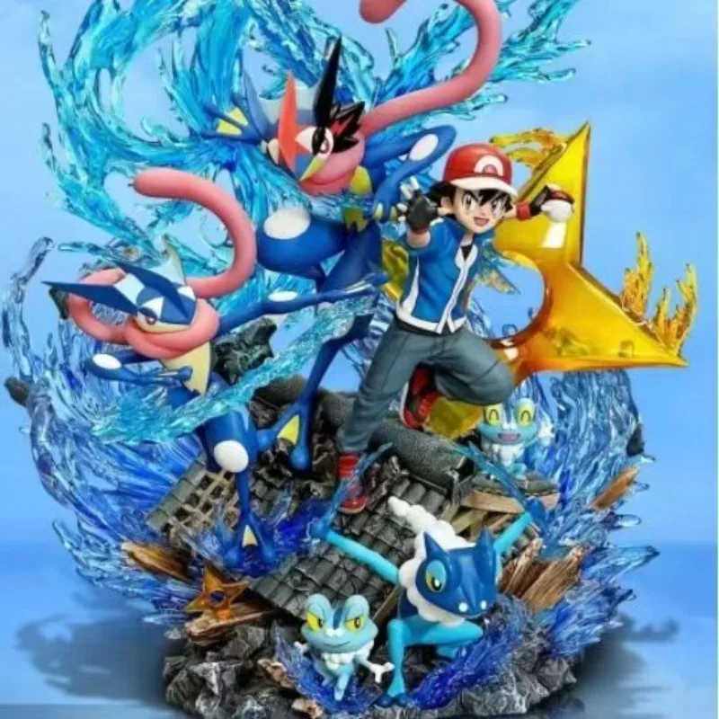 BANDAI Authentic Pokemon Pikachu Figure Geng Gui Ibrahimovic Rabbit Figure Model Blind Box Anime Action Figures Model Collectio