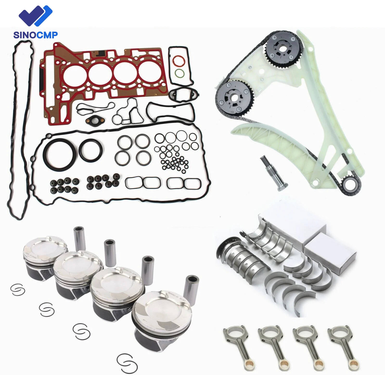 N20 N26 2.0 Engine Overhaul Rebuild Kit Conrods Piston Gasket  Bearing Gear For BMW 125i 220i 320i 328i 420i 428i 520i 528i