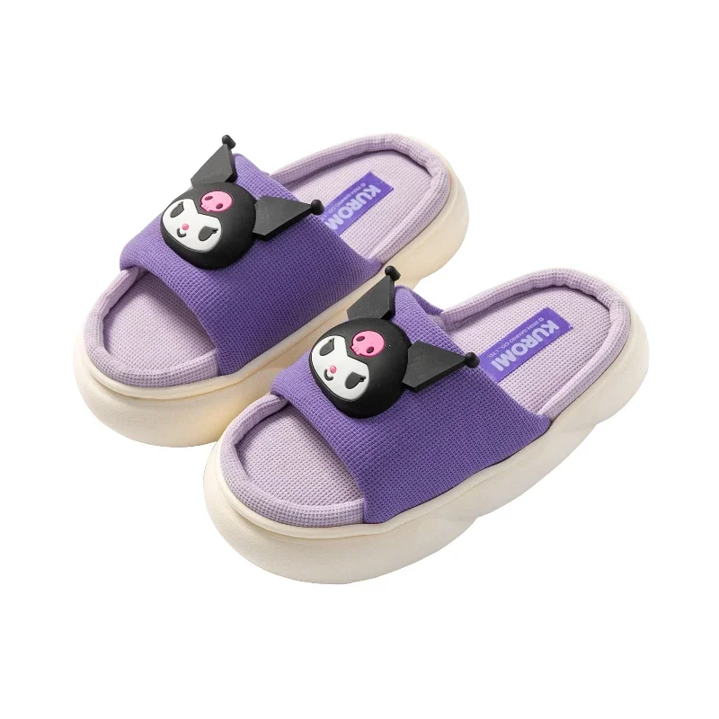 Sanrio Autumn Cute Cartoon Non-slip Children\'s Slippers Soft Sole Flip Flops Kids Girls Indoor Mule Warm Home Cotton Shoes