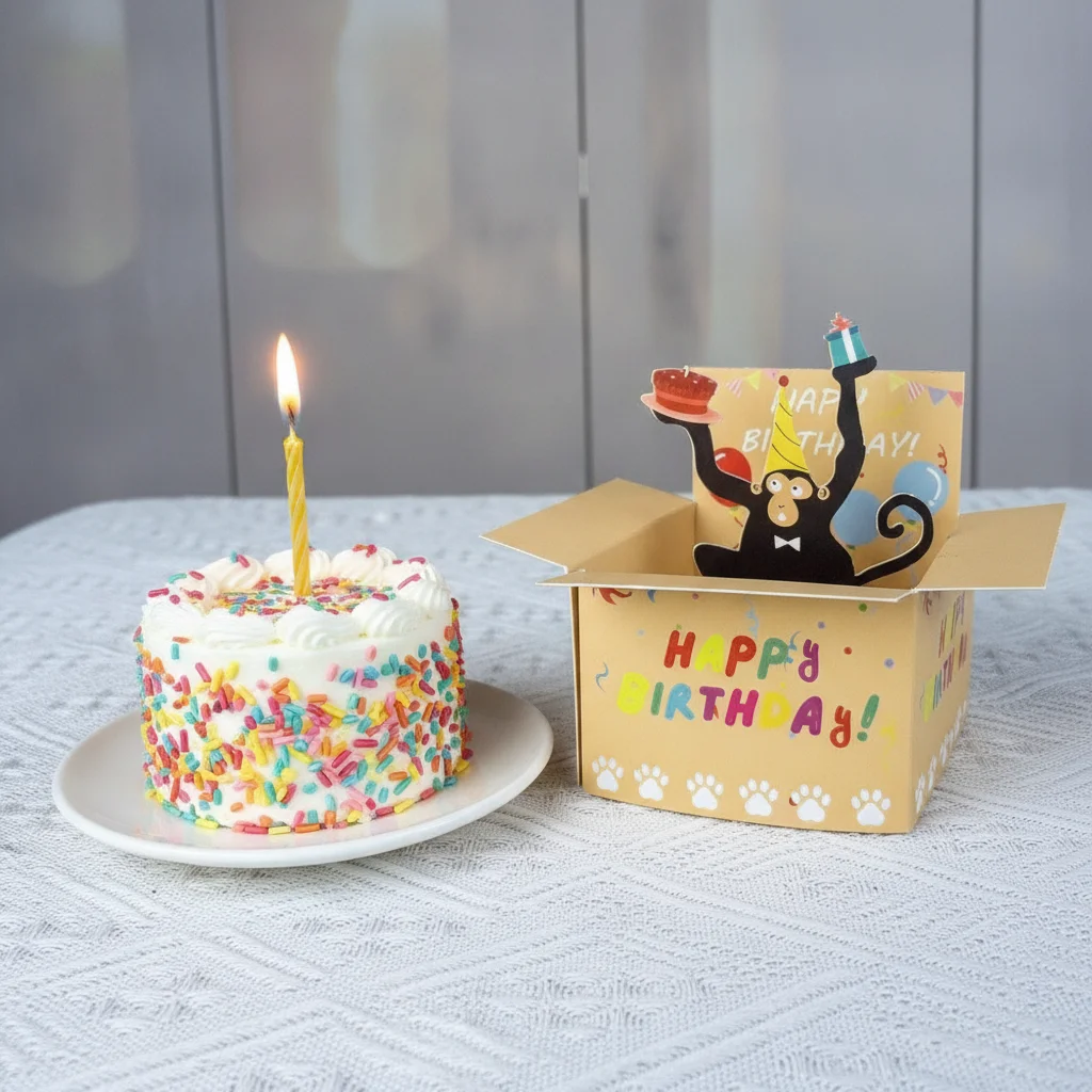 Funny Happy Birthday Paper Birthday Card Cute Desktop Novelty Hilarious Desktop Decoration For Party Fun Office/Home Decor