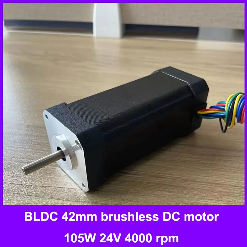 BLDC 42mm brushless DC motor 105W 24V 4000 rpm.Body length 100mm brushless motor