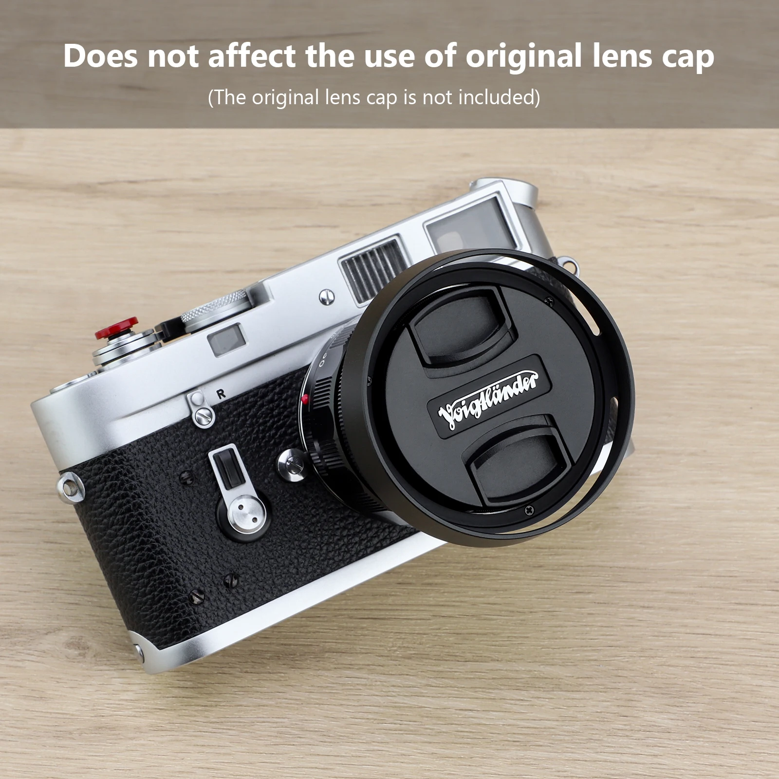 Paraluce rotondo in metallo a baionetta Haoge per obiettivo Voigtlander APO-LANTHAR 35mm F2 VM, obiettivo APO-LANTHAR 50mm F2 VM nero