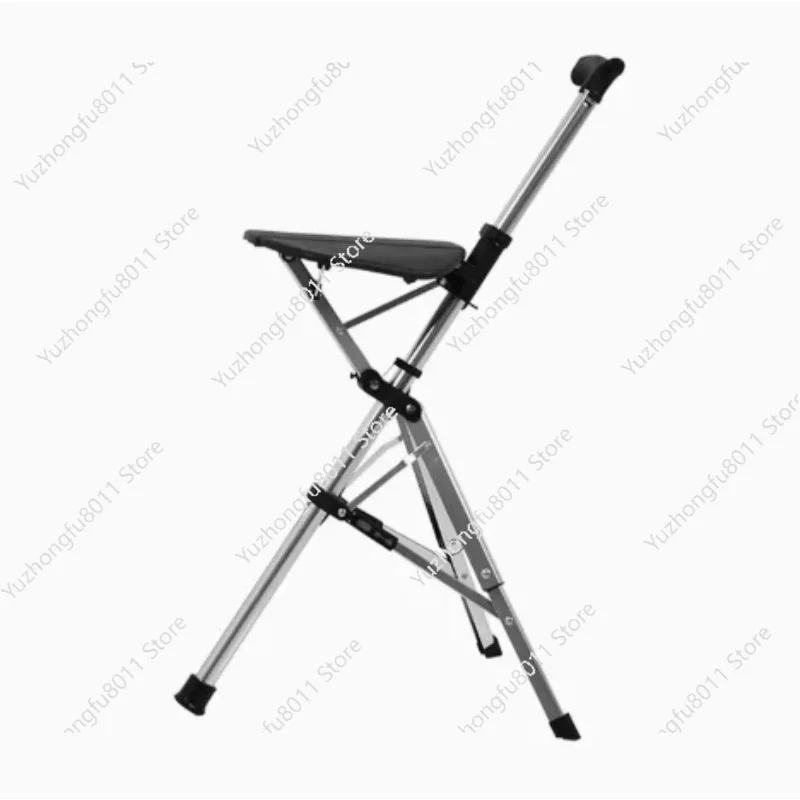 

Новое качество трости, складное сиденье из алюминиевого сплава, регулируемое сиденье для пожилых людей, трехногий нескользящий стул с табуреткой