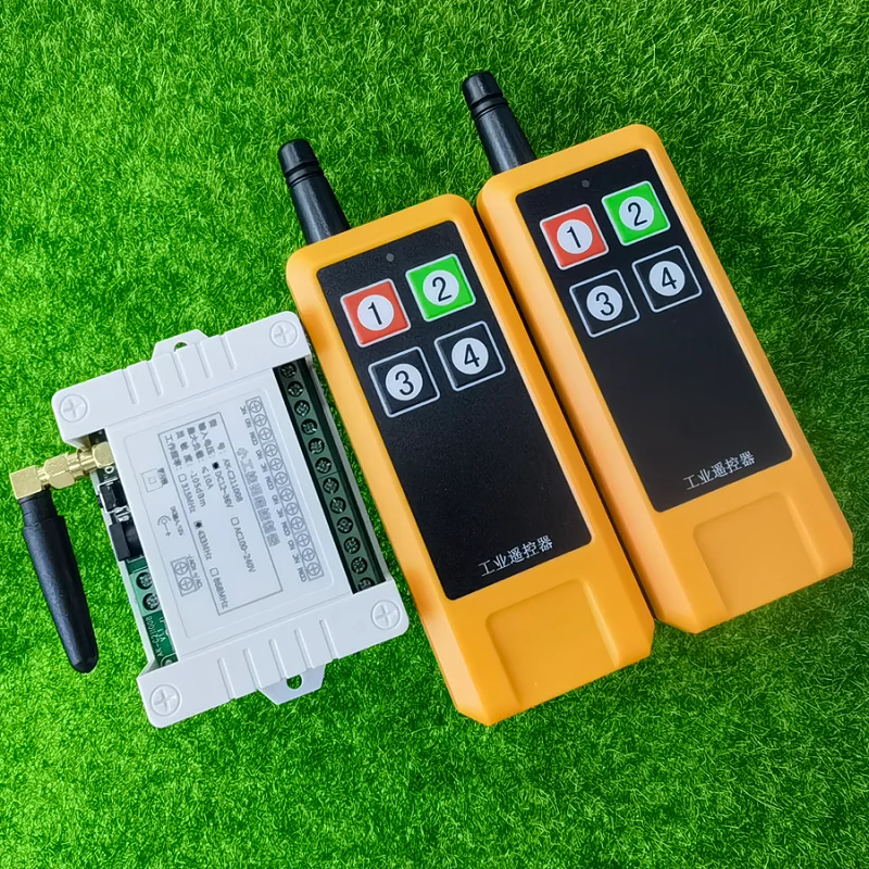 

Ndustrial Sector DC 12V 24V 4CH RF беспроводной пульт дистанционного управления радиоприемник с пультом дистанционного управления 100M-2000M на большие расстояния