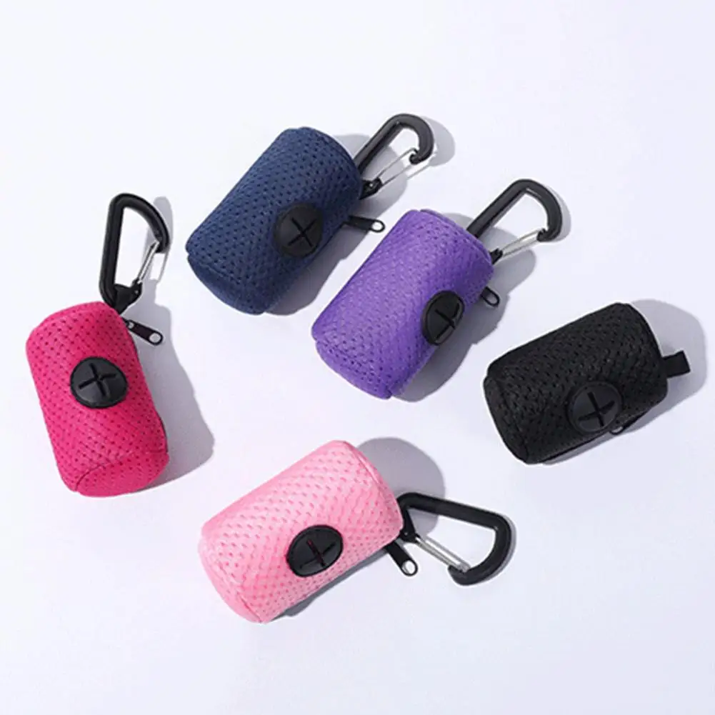 

Pet Dog Poop Bag with Hanging Hook Dog Poop Pickup Solution Waste Bag Dispenser Mini Travel Garbage Bag Pet Cleaning Tools