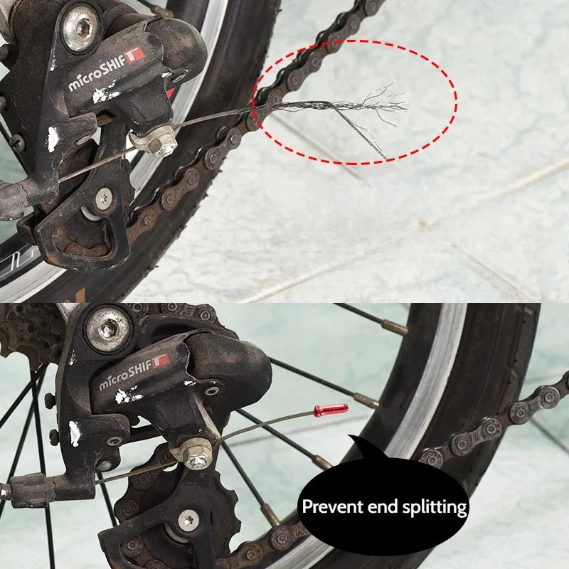 50 PCS Bicycle Cable End Caps Bike Wire End Caps Brake Derailleur Shifter Cable Tips Crimps MTB Bike Bicycle Accessories