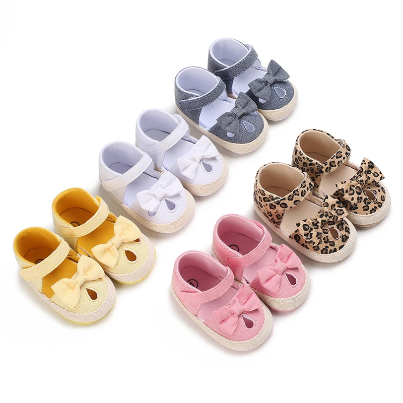 New Baby Girl Bow Princess Shoes Hollow Design Crawling Shoes Toddler Shoes Baby Girl Shoes 0-18 Months