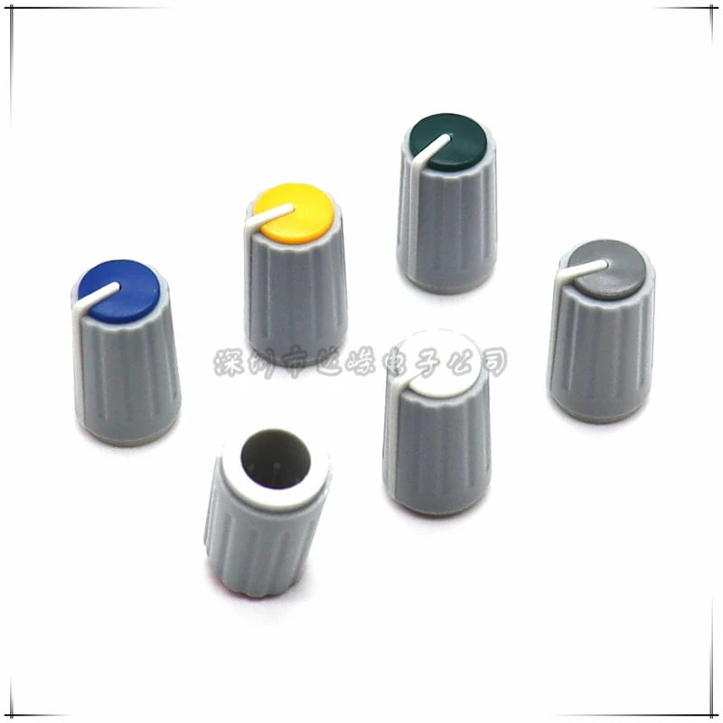 10PCS 10.5×18MM PlasticKnob Cap Potentiometer Sound card volume Mixer knob cap Knob D-Shaped 270℃ Inner Hole 6mm