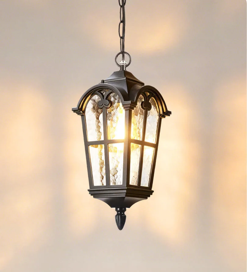 European Waterproof Chandelier Outdoor Balcony Decorative Lights Vineyard Pendant  Hanglamp Luminaire Villa Lighting
