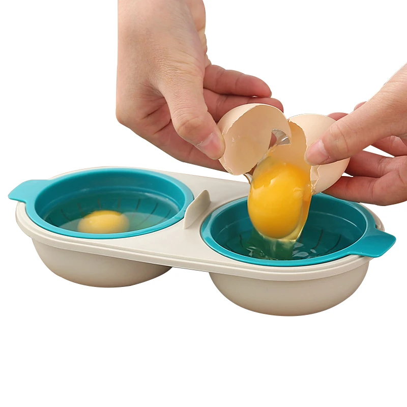 

1pc Microwave Eggs Poacher,Double-Cup Egg Boiler,Kitchen Gadget, Hot Spring Egg Mold ,Cooking Tools,Clear Water Lotus Egg Maker