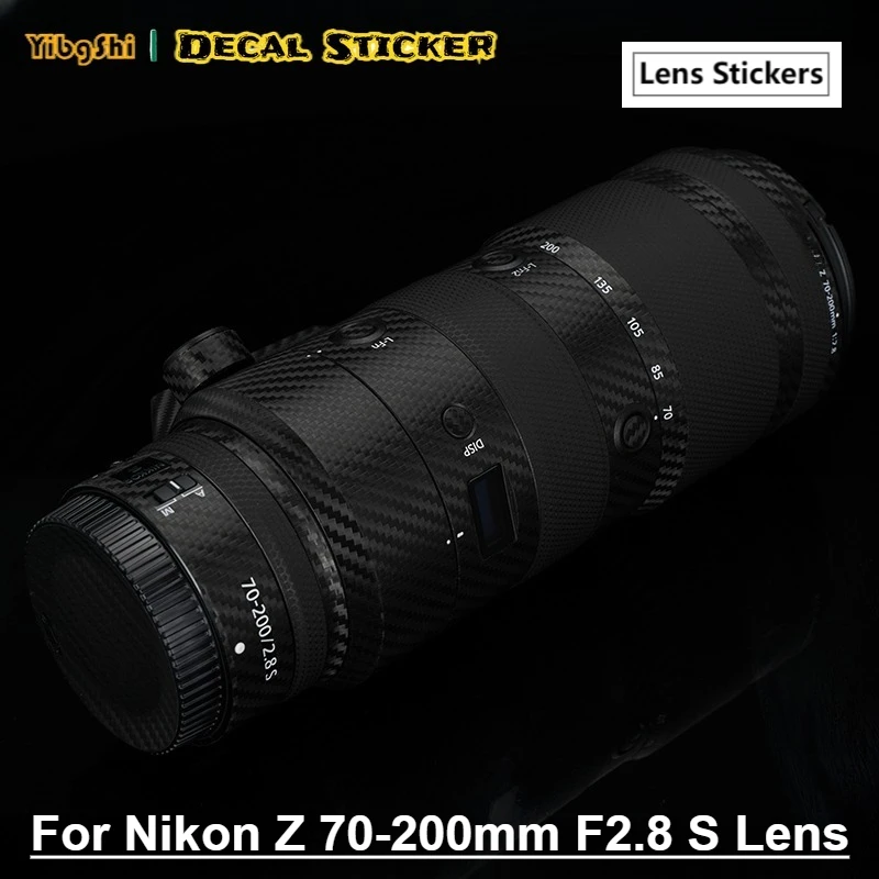 Para NiKKOR 70200 F2.8 S pegatina de lente piel para NIKON Z 70-200mm f/2,8 VR S pegatinas de lente película de cubierta antiarañazos