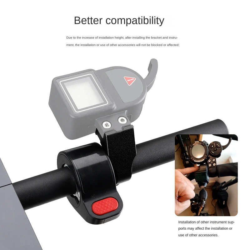 Electric Scooter Display Aluminum Fixed Bracket For 22Mm Diameter Handlebar Display Parts