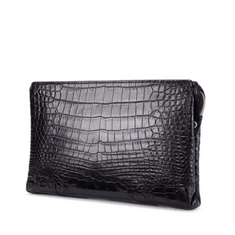 

gete new New crocodile men clutch bag men large capacity horizontal style envelope bag crocodile men bag