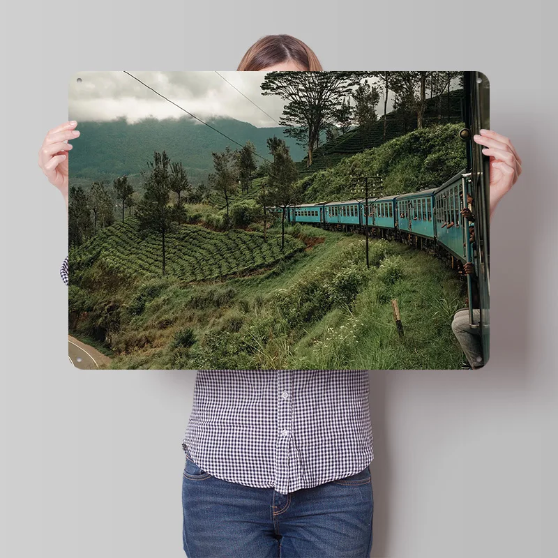 Sri Lanka 3D Texture Printed Poster Custom Vintage Metal Tin Plate Sign for Wall Art Decor Living Room Interior Decoration Home