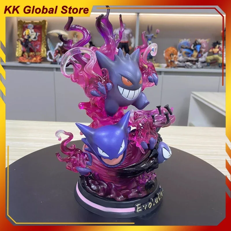 

New 25cm POKEMON Anime Figure Gengar Peripheral Scene Glow Statue PVC Model Desktop Cute Decoration Ornaments Birthday Gift Toys