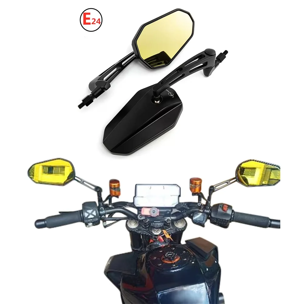 

E-mark E24 8mm 10mm Motorcycle Rear View Side Mirrors For Kawasaki Vulcan VN 800 900 1500 1600 1700 2000 Custom