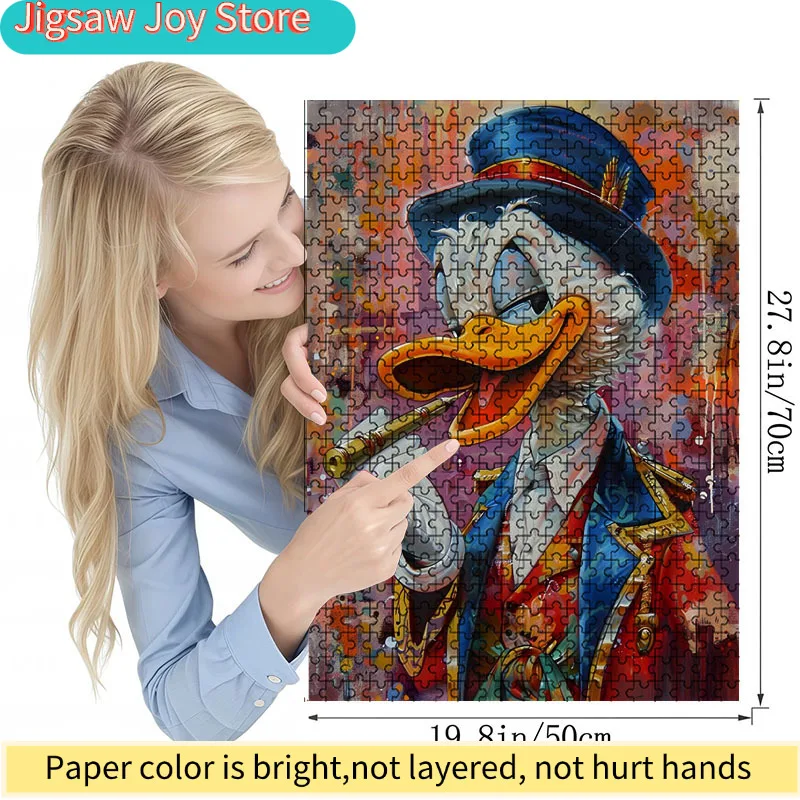 จิ๊กซอว์โดนัลด์ดั๊กขนาดใหญ่ 1,000 ชิ้น เหมาะสำหรับทุกเพศทุกวัย - ชิ้นส่วนที่แตกหักง่าย กิจกรรมครอบครัวที่ท้าทายและสนุกสนาน โดนัลด์ดั๊กที่เป็นที่รู้จัก