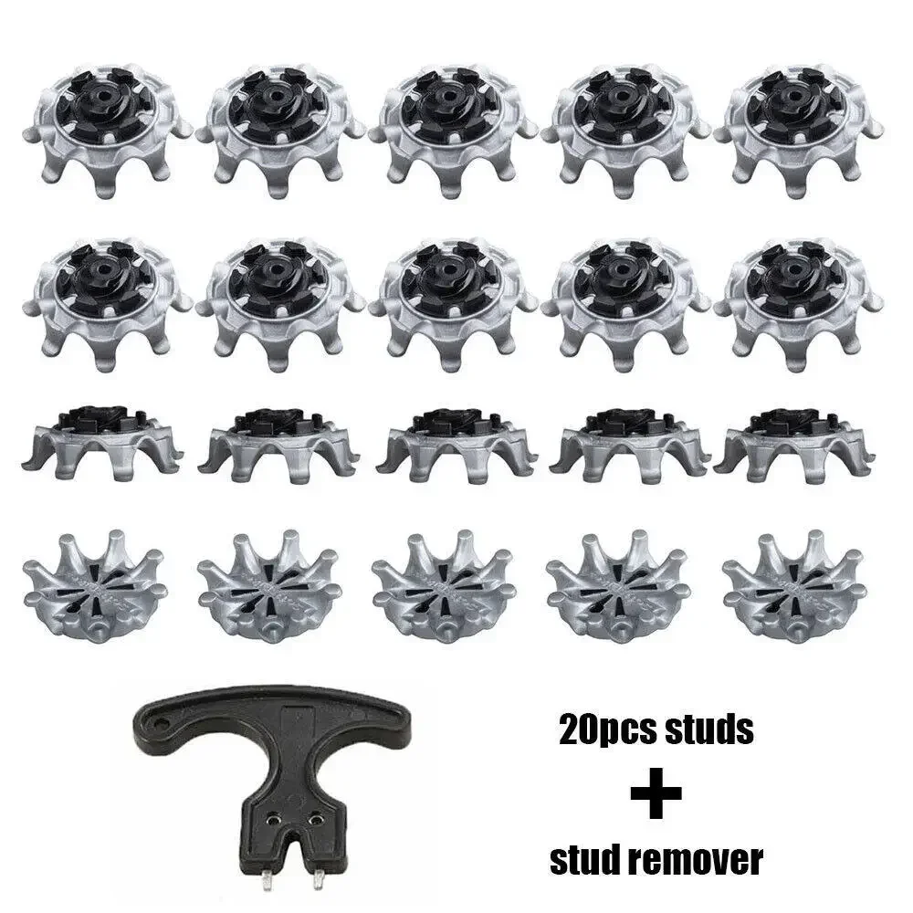 20pcs Golf Shoe Spikes Soft Golf Shoe Cleats Replacement Spikes Golf Shoes Spikes Fast Twist Studs Cleats Replacement Kits