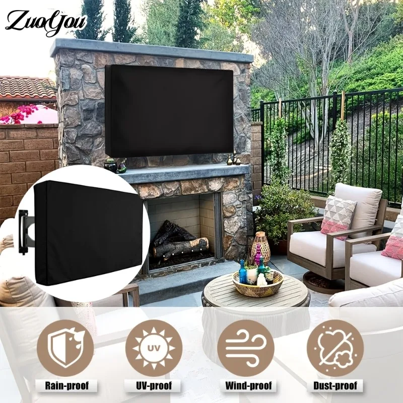 TV Dust Cover Waterproof Protective Cover for Wall Mounted Television Screen Protector Anti Dust Scratch Proof Home Accessories