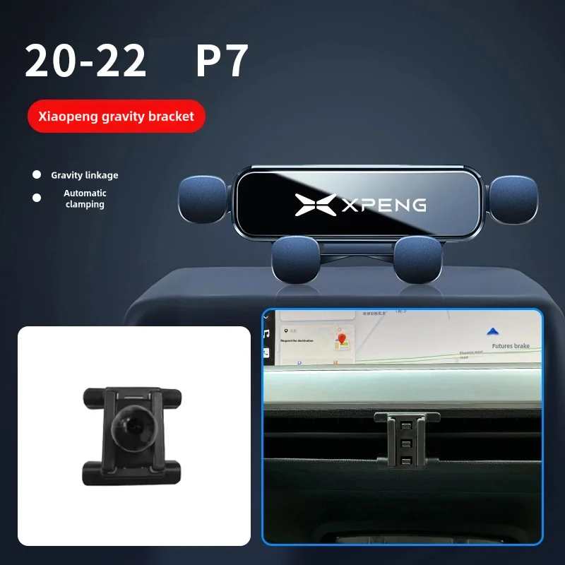 For XPeng P7 P7i 2022-25 Gravity Auto Phone Holder Car Air Vent Clip Mount Mobile Phone Holder Cell Phone Stand Support