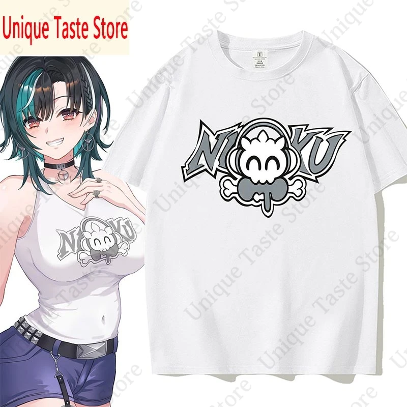‌Hololive FLOW GLOW T Shirt Rindo Chihaya Same Cartoon Letter Print T-shirt Merch Men Women Pure Cotton Summer Short Sleeve Tee