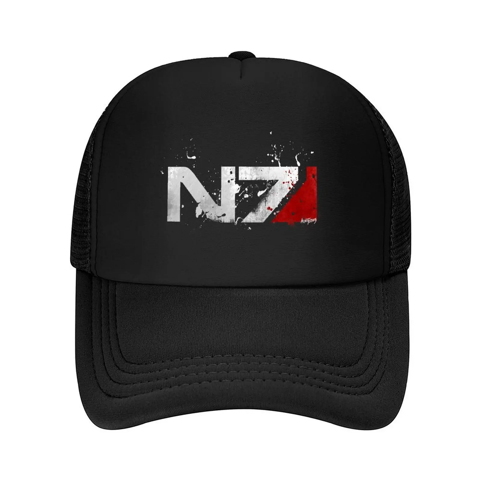 

Бейсбольная кепка Mass Effect Distressed N7, забавная шляпа, дропшиппинг, летняя шляпа, пляжная шляпа, мужская, люксовый бренд, женская