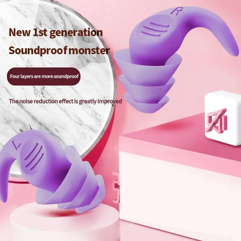 재사용 가능한 수영 귀마개, 수상 스포츠, 해변 수영장 액세서리, 인체 공학적 수면 귀마개, 소음 감소